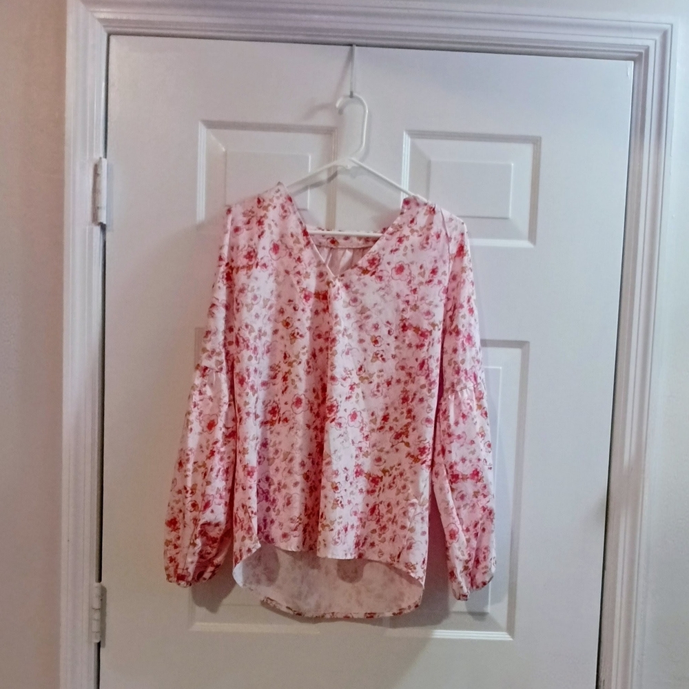 SHEIN Pink Floral Blouse